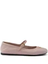 Prada Logo Details Ballet Shoes In Pink