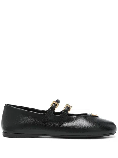 Prada Women Nappa Leather Ballerinas In Black
