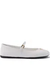 Prada Ballerinas Aus Aus Naplak-lackleder In White