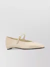Prada Leather Ballerinas With Patent Finish And Round Toe