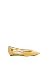 Prada Satin Ballerina Flats In Yellow