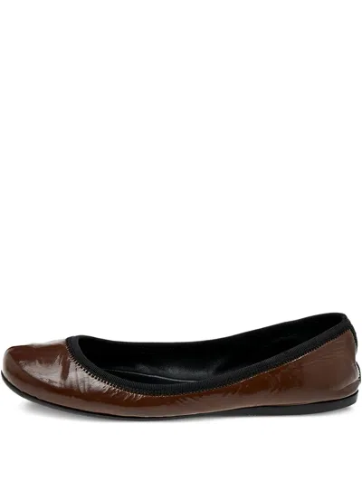 Pre-owned Prada Leather Ballet Flats