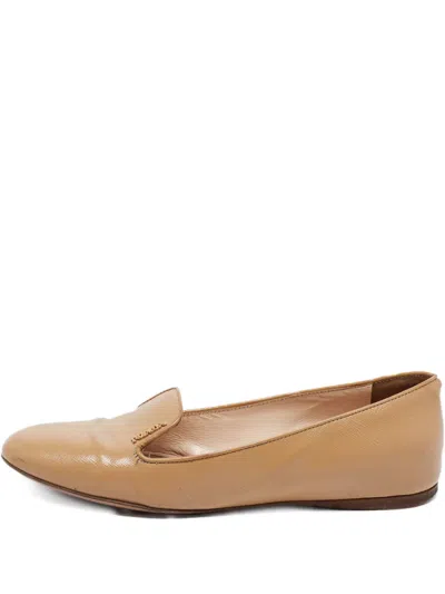 Pre-owned Prada Leather Ballet Flats
