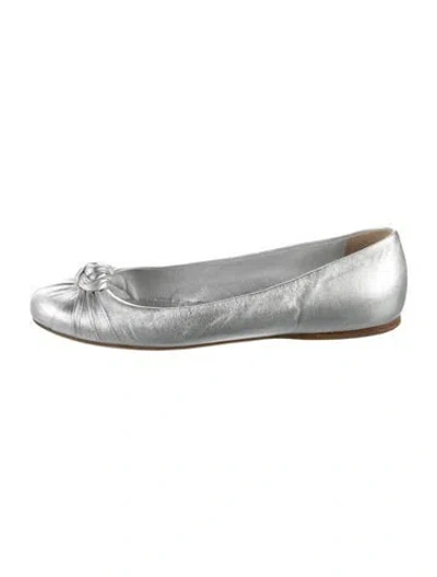 Pre-owned Prada Leather Ballet Flats