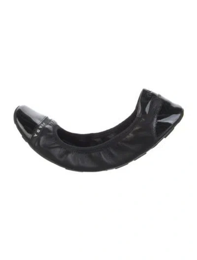 Pre-owned Prada Leather Ballet Flats In Black