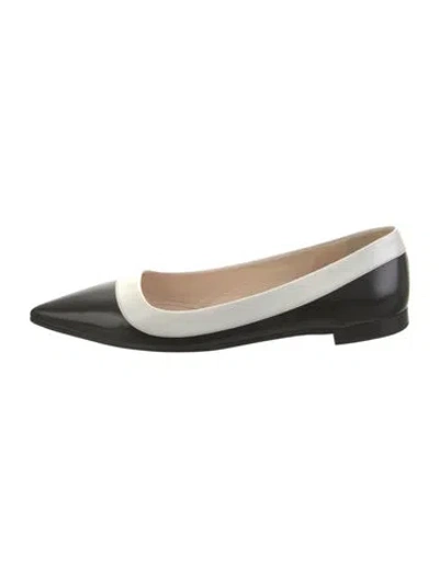 Pre-owned Prada Leather Ballet Flats In Black
