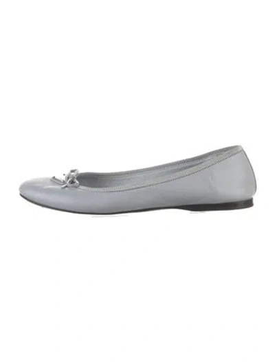 Pre-owned Prada Leather Ballet Flats In Blue