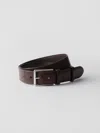 Prada Antiqued Leather Belt