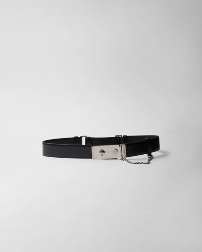 Prada Gürtel Aus Leder In Black