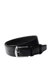 Prada Saffiano Leather Belt In Black