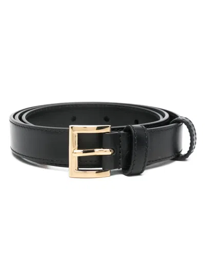 Prada Buckle Fastened Leather Belt In Black