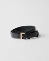 Prada Leather Belt In Black