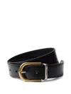 Prada Leather Belt In Black