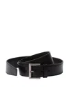 Prada Buckled Leather Belt In Black