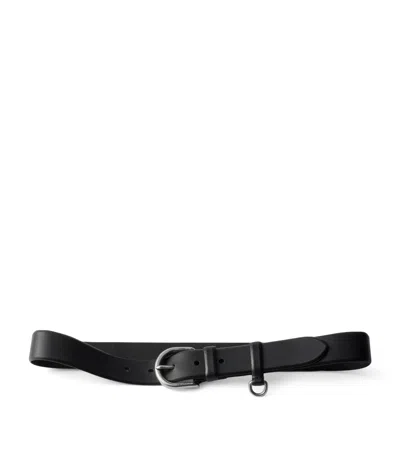 Prada Leather Belt In Black