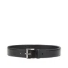 Prada Black Regular Belt With Rectangular Buckle In Black