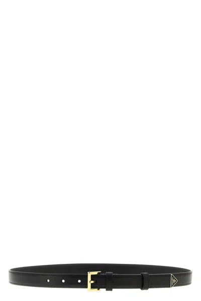 Prada Leather Belt In Black