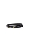 Prada Womens Black Square-buckle Leather Belt In Black