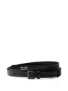 Prada Leather Belt In Black