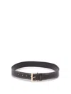 Prada Leather Belt In Gray