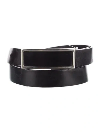 Pre-owned Prada Leather Belt In Black