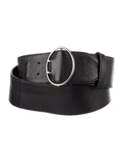 Pre-owned Prada Leather Belt In Black