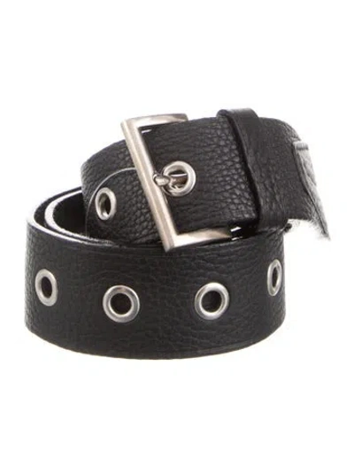 Pre-owned Prada Leather Belt In Black