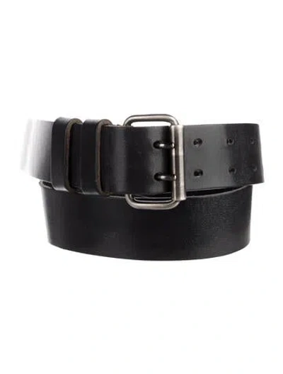 Pre-owned Prada Leather Belt In Black