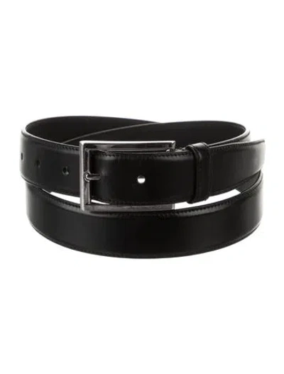 Pre-owned Prada Leather Belt In Black