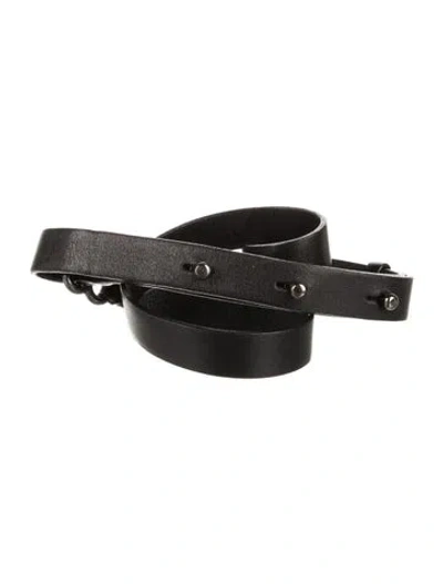 Pre-owned Prada Leather Belt In Black