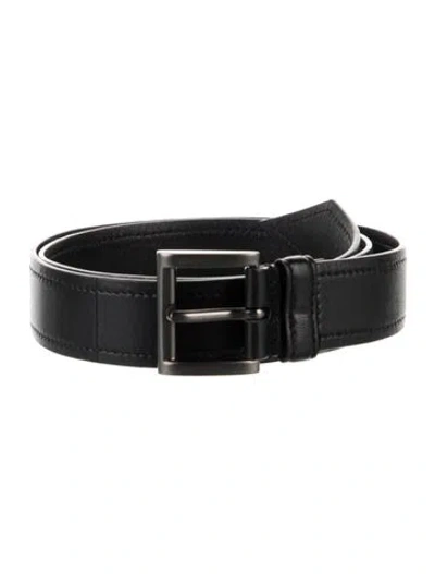 Pre-owned Prada Leather Belt In Black