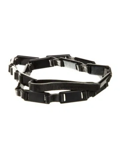 Pre-owned Prada Leather Belt In Black