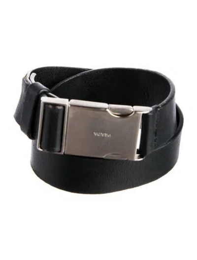 Pre-owned Prada Leather Belt In Black