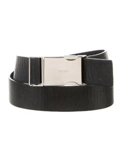 Pre-owned Prada Leather Belt In Black