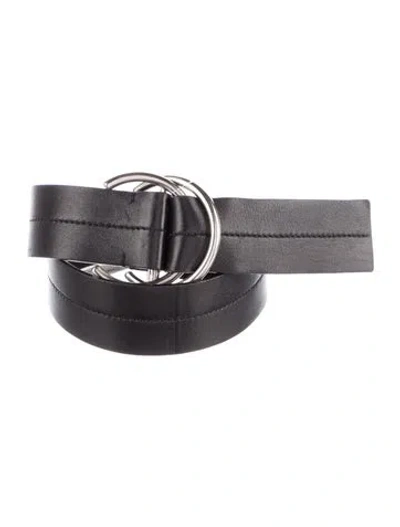 Pre-owned Prada Leather Belt In Black