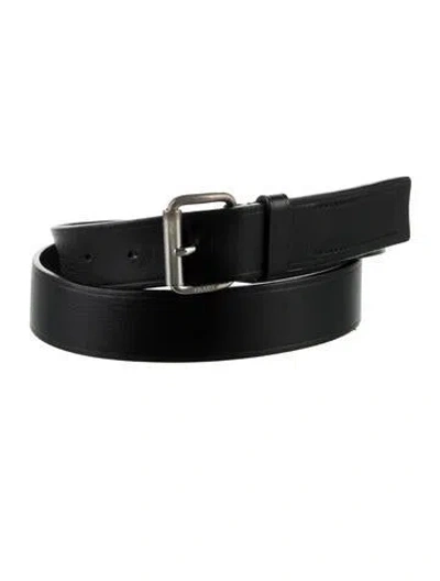 Pre-owned Prada Leather Belt In Black