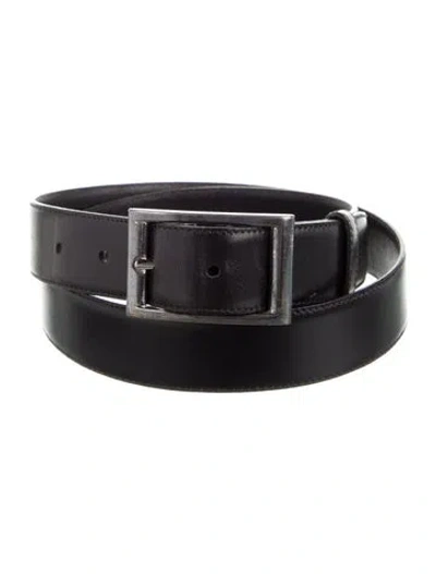 Pre-owned Prada Leather Belt In Black