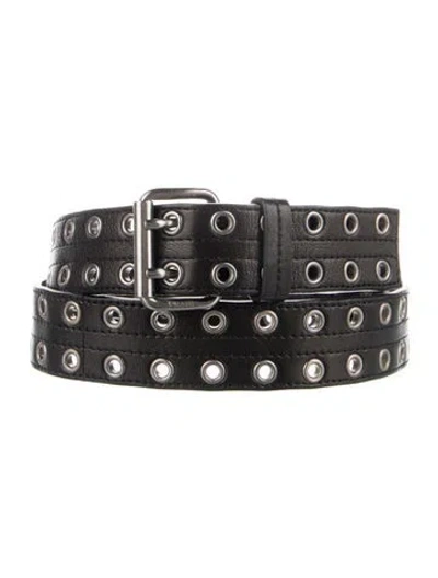 Pre-owned Prada Leather Belt In Black