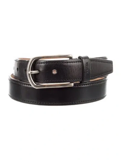 Pre-owned Prada Leather Belt In Black