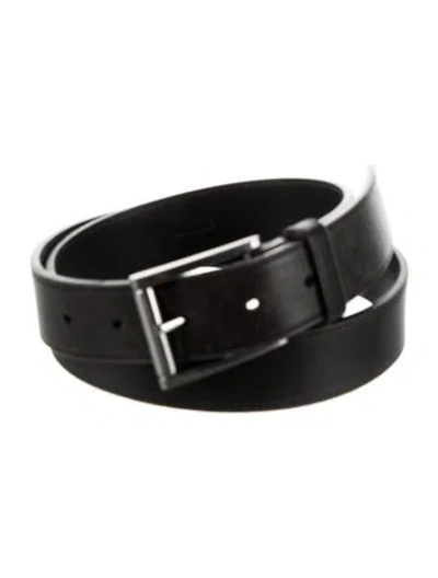 Pre-owned Prada Leather Belt In Black