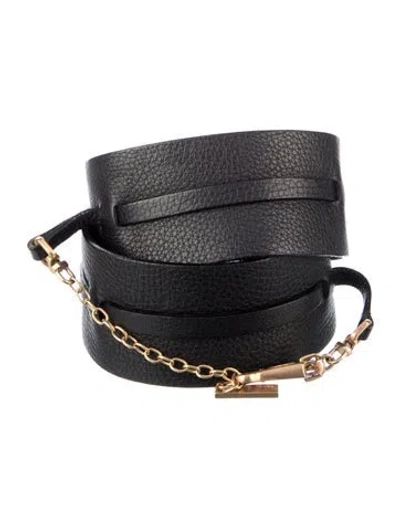 Pre-owned Prada Leather Belt In Black