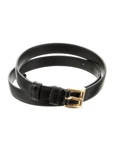Pre-owned Prada Leather Belt In Black