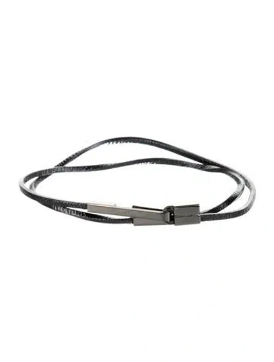 Pre-owned Prada Leather Belt In Black