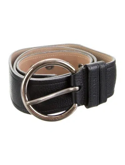 Pre-owned Prada Leather Belt In Black