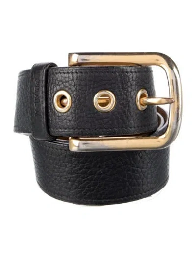 Pre-owned Prada Leather Belt In Black