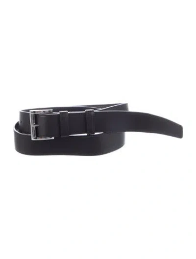 Pre-owned Prada Leather Belt In Black