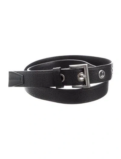 Pre-owned Prada Leather Belt In Black