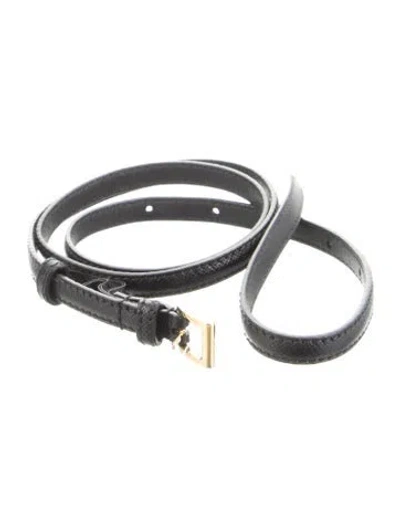 Pre-owned Prada Leather Belt In Black