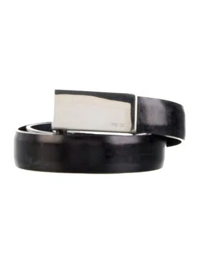 Pre-owned Prada Leather Belt In Black