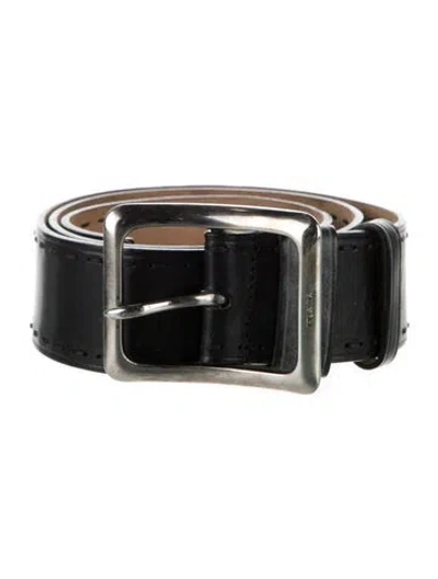 Pre-owned Prada Leather Belt In Black